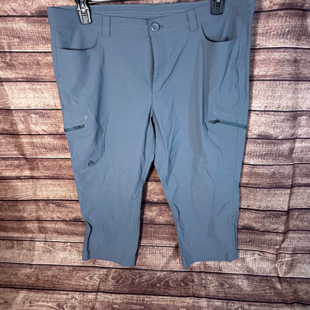 Eddie Bauer First Ascent Guide Pro Capri Pants Womens 14 Blue Gray Hiking